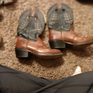 Double H Brown and Black Cowboy Boots